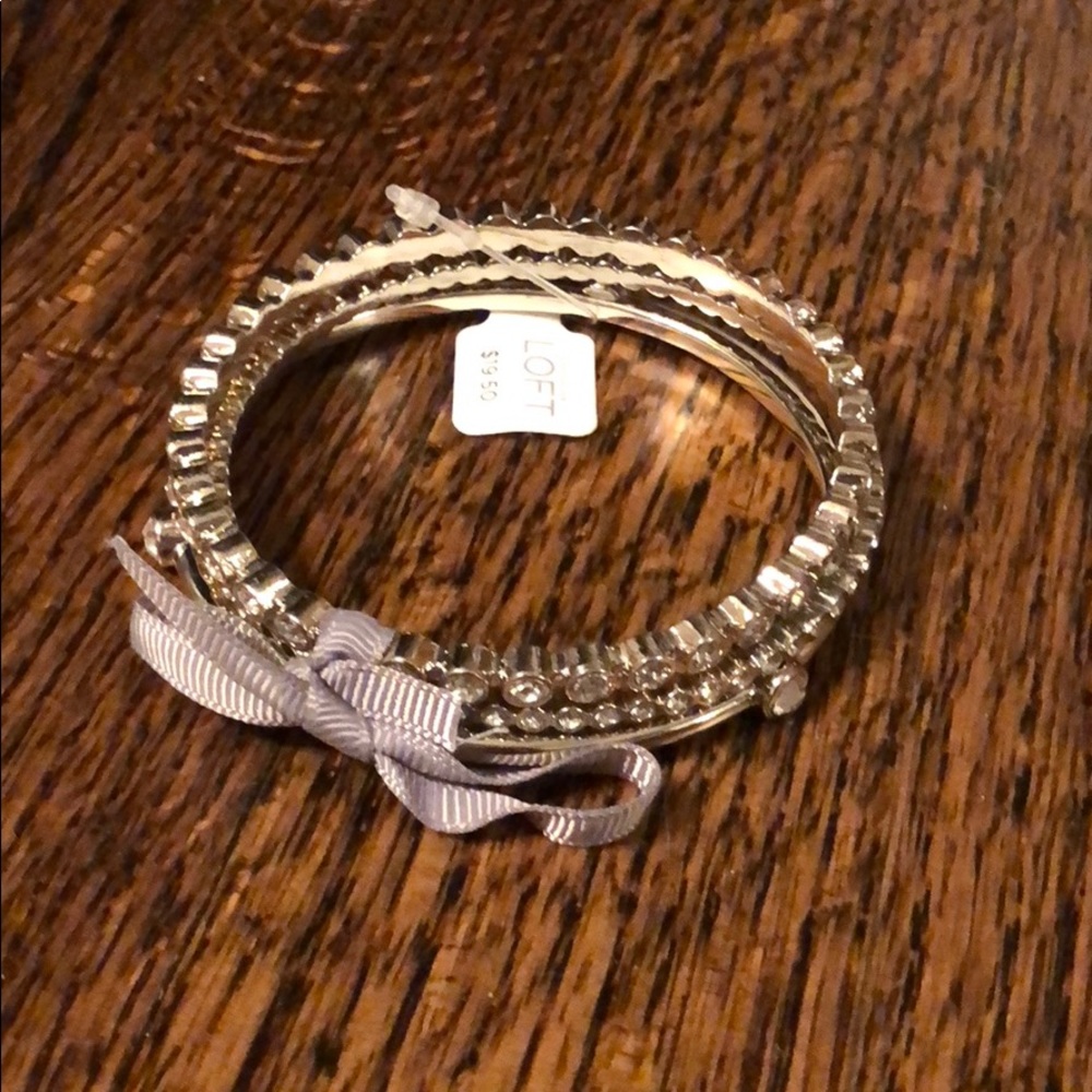 Loft silver bangles